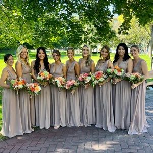 Heavenly Hues Taupe Maxi Dress